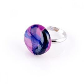 Ring Rund, 2 cm, Grape Splash