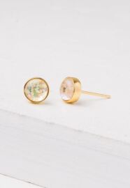 Mina Gold & Opal Stud  Earrings