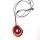 Tagua Kette, Saturn, Orange-Rot