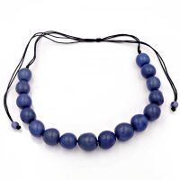 Tagua Kette Chicon, Rauchblau