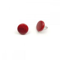 Tagua Ohrstecker, Rot