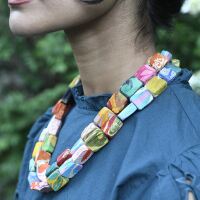 Kantha Cubist Necklace
