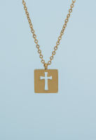 Axis Gold Cross Necklace
