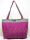 Handtasche Large, Rohseide Fuchsia, 43x29 cm