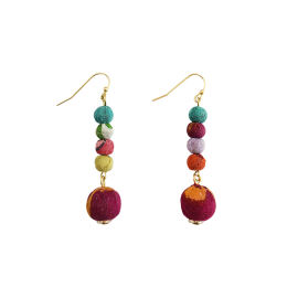 Kantha Earring, Dripping