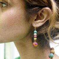 Kantha Earring, Dripping