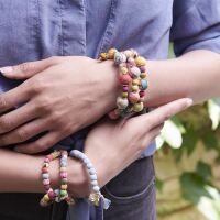 Kantha Winding Bauble Bracelet