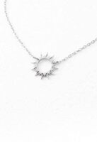 Mallory, Silver Sun Necklace