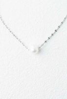 Annie Silver Pearl Necklace