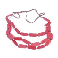 Tagua Kette Paris, Dunkelrot