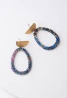 Paloma Blue and Gold Earrings