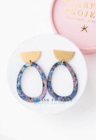 Paloma Blue and Gold Earrings