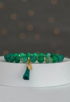 Boheme Sage Beaded Tassel Bracelet