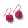 Tagua Ohrring Cuadro Fuchsia