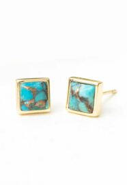 Refugee Natural Turquoise Studs