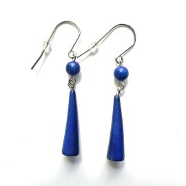 Tagua Ohrring Kelly,Blau 