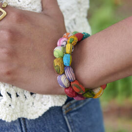 Kantha Charm Hoops