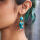 Kantha Azure Dangle Cluster Earrings