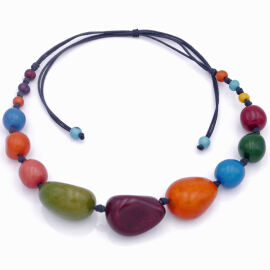 Tagua Kette Bobbele, Bunt