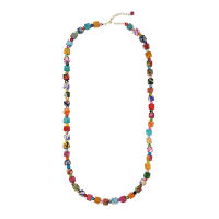 Kantha Dotted Square Necklace