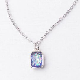 Lila Lavender & Silver Necklace