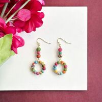 Kantha Exclamation Hoop Earrings