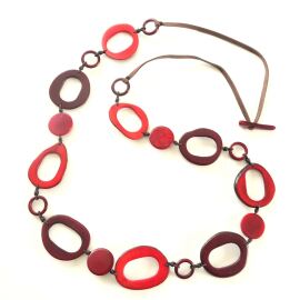 Tagua Kette  Kayuna Rot