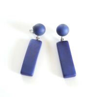 Tagua Ohrring ENZO Blau