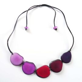 Tagua Kette Hosty ROT Pink