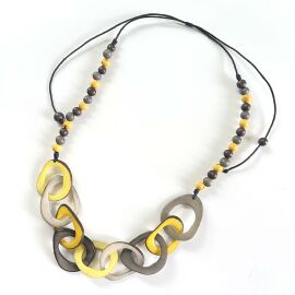 Tagua Kette & Acai Gelb/Grau