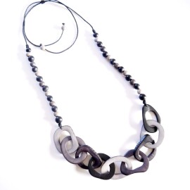 Tagua Kette & Acai Grau