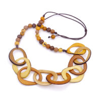 Tagua Kette Caro- Lila Ocre