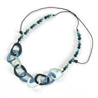 Tagua Kette Caro- Lila Turquoise