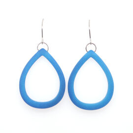 Tagua Ohrring Calla Blau