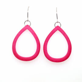 Tagua Ohrring Calla Fuchsia