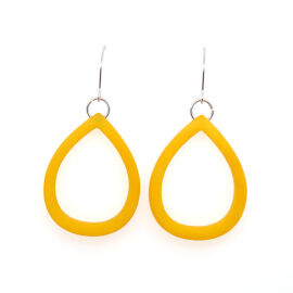 Tagua Earrings Calla Yellow