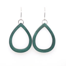 Tagua Ohrring Calla Petrol