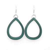 Tagua Earrings Calla Petrol