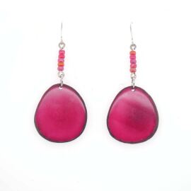 Tagua Earrings LEA Berry