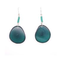 Tagua Earrings LEA Darkgreen