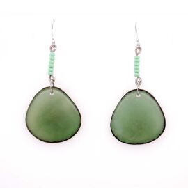 Tagua Earrings LEA Moss