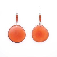 Tagua Earrings LEA Orange