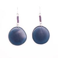 Tagua Earrings LEA Teal