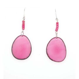 Tagua Ohrringe LEA Rosa