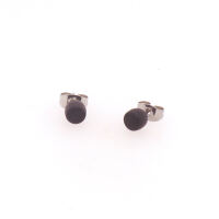 Tagua Ohrstecker TOPI 5 mm Schwarz