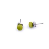 Tagua Ohrstecker TOPI 5 mm Grün