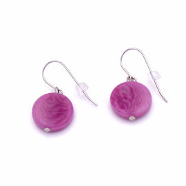 Tagua Earring Dottie  Pink