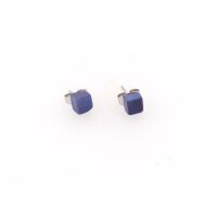 Tagua Ohrstecker CUBUS Blau