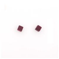 Tagua Ohrstecker CUBUS Rot