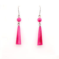 Tagua Ohrring Kelly Pink